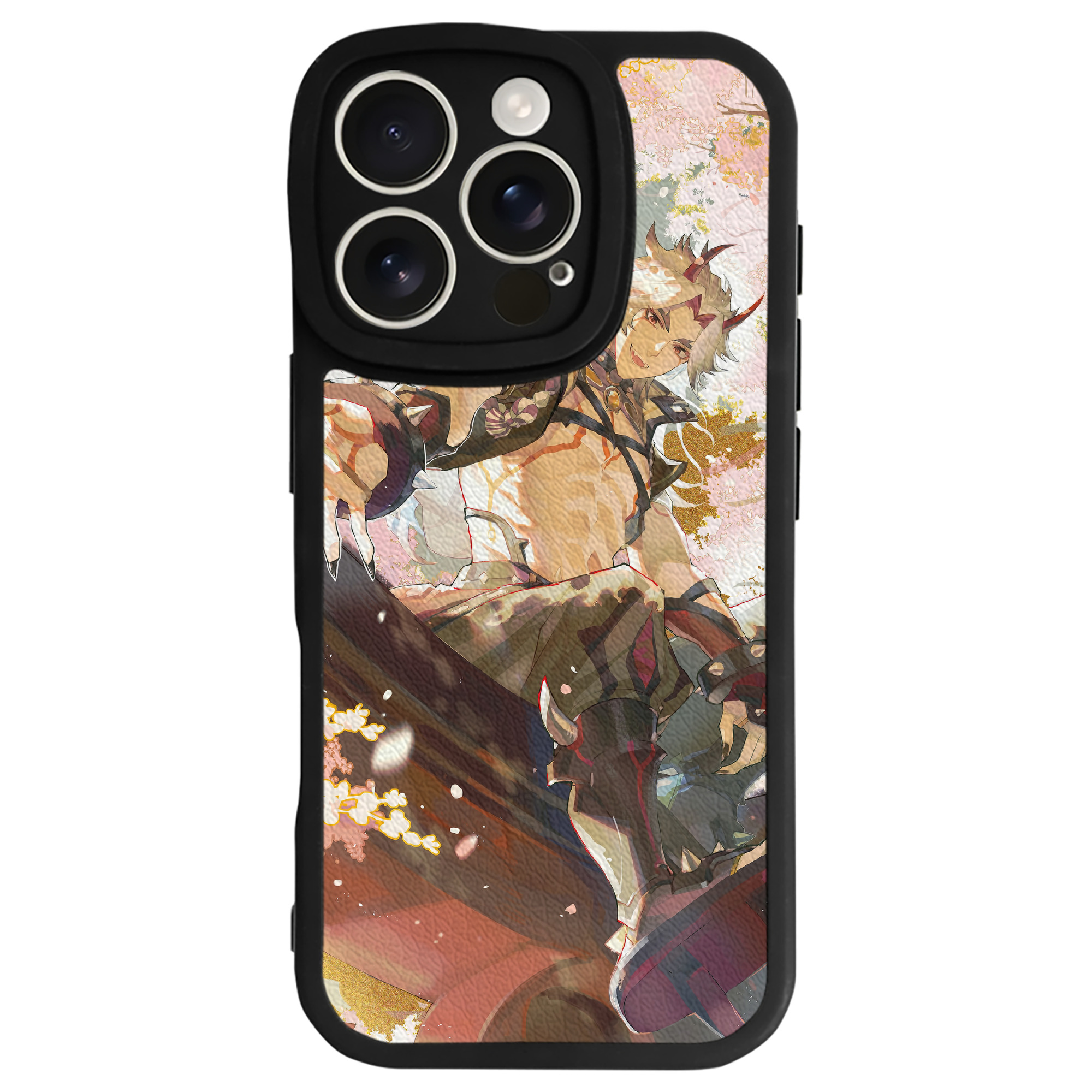 げんし神 genshin 【iPhone 16シリーズ対応】シリコンスマホケース（レザー調） 材質：シリコン